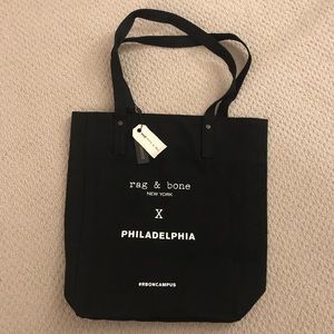 Rag & Bone black denim tote bag